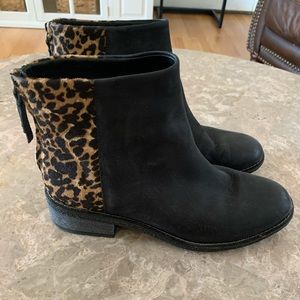 Cheetah black booties